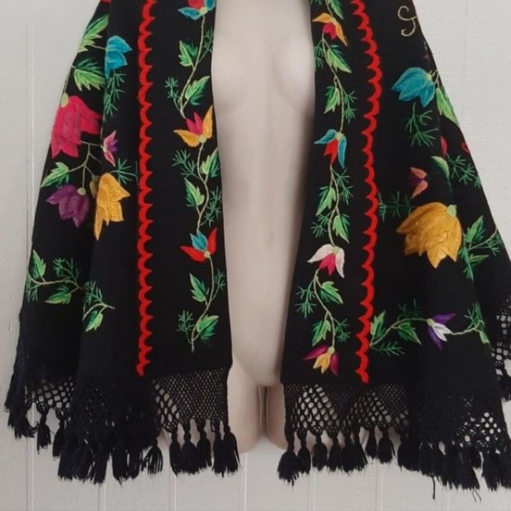 Embroidered shawl